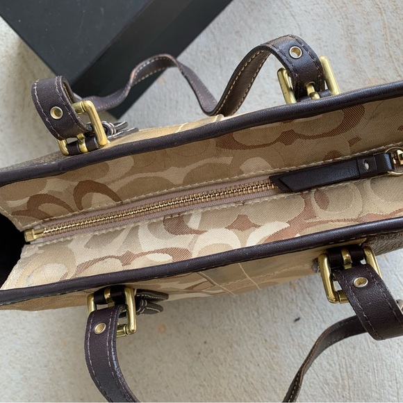 Coach Vintage Patchwork Leather Tote in Brown and Tan - Picture 9 of 11